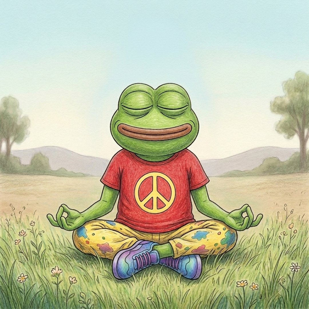 Peace Frog meditating